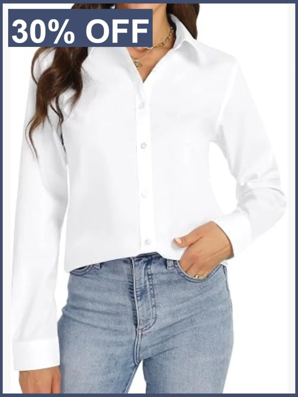 Women's Stretch Button Down Shirt Long Sleeve Mock Neck Business Casual Office